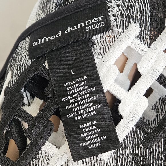 **Alfred Dunner Stylish Open-Front Mesh Cardigan** - Picture 9 of 9